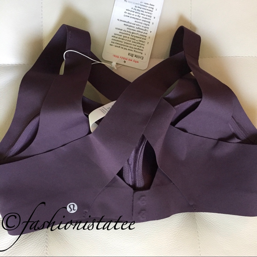NWT BLACK CURRANT LULULEMON ENLITE BRA 34A 36A - Picture 3 of 6